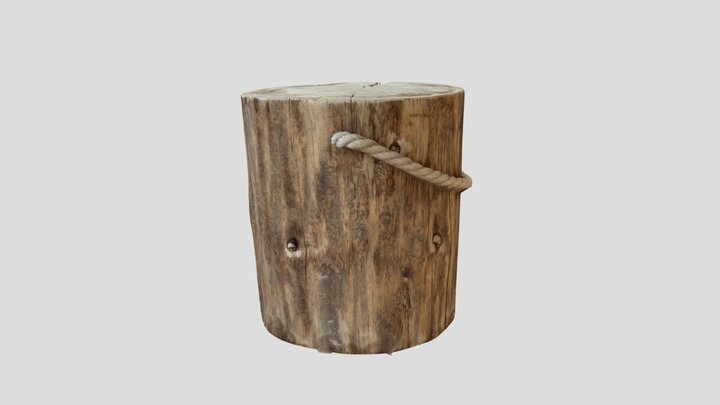 Log Stool 3D Model