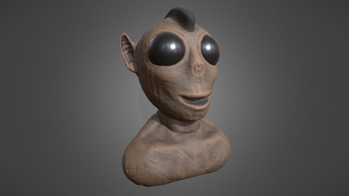 Creature Bust 3D Model