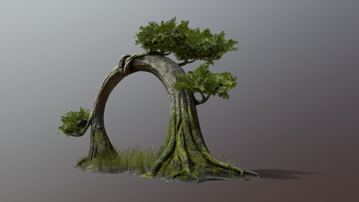 Magical Tree Portal 3D Model