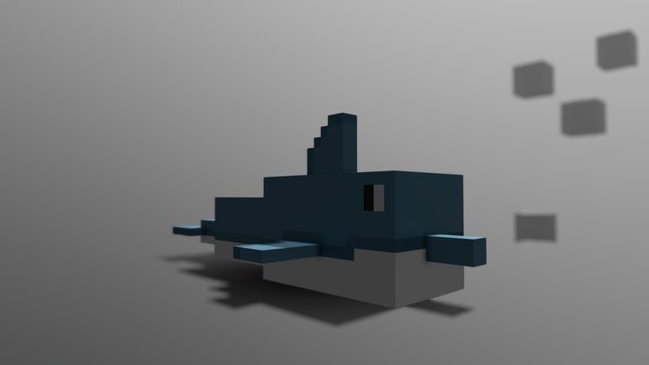Dolphin - Voxel Art 3D Model