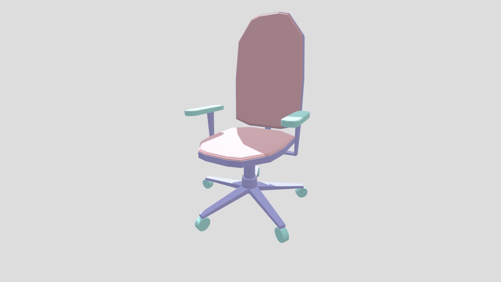 low poly chair