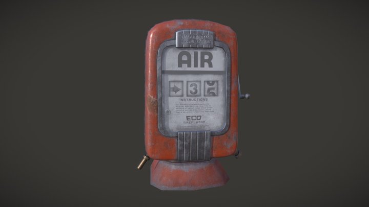 Old 90's ECO AIR Meter 3D Model