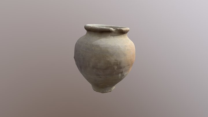 Pot à col côtelé 3D Model