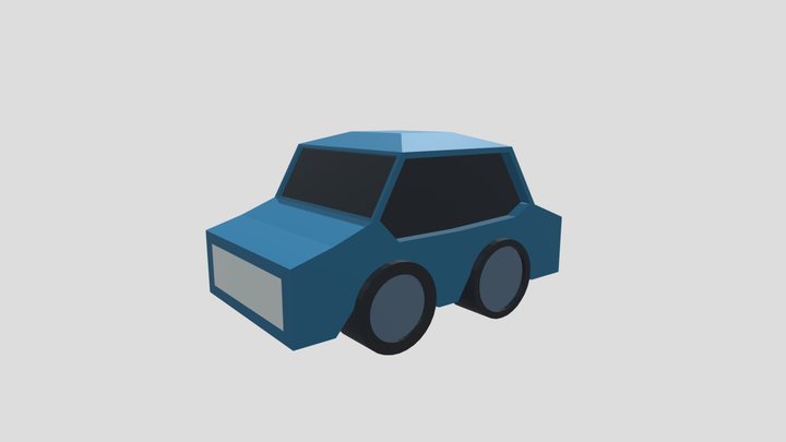 Low Poly Cartoony Car 3D Model