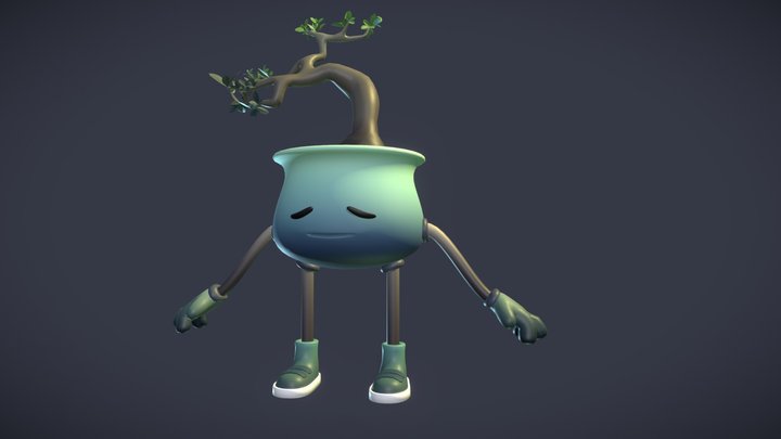 Bonsai Tree Pot 3D Model