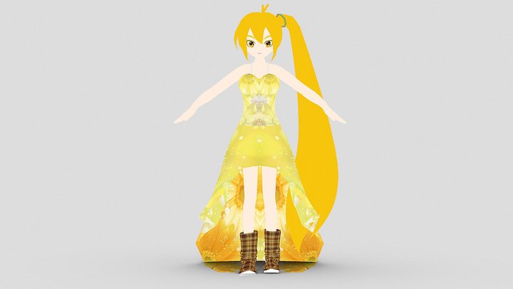 Akita Neru Dress - Download Free 3D model by 雨宮レン [571452d