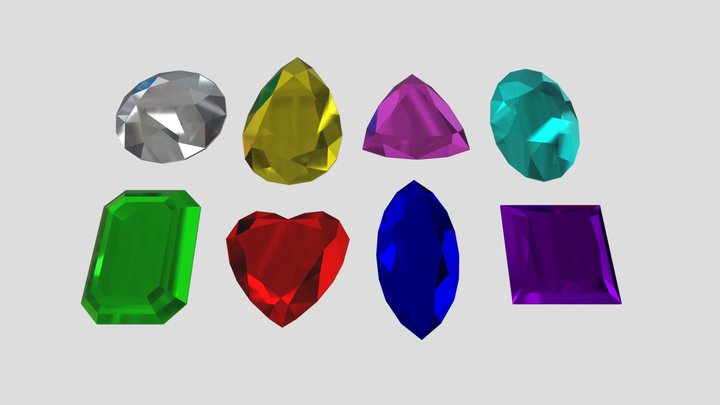 Gem Set 3D Model