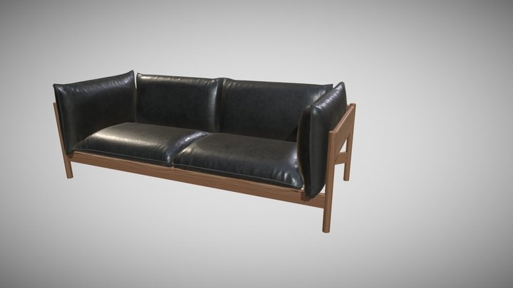 Low poly Sofa 3D Model