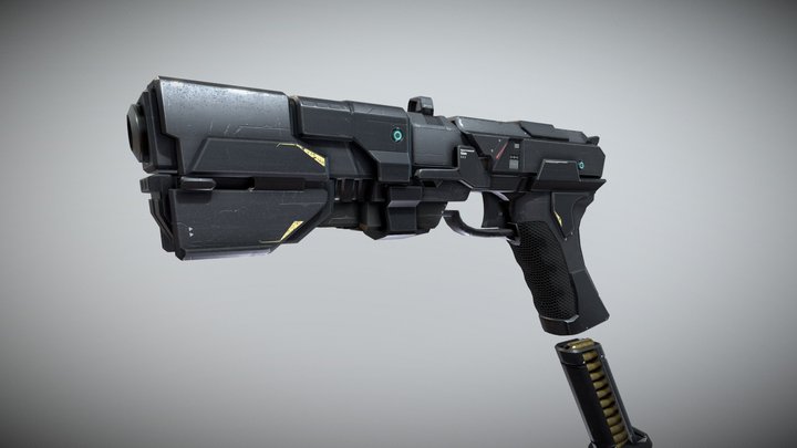 Sci- Fi Gun 3D Model