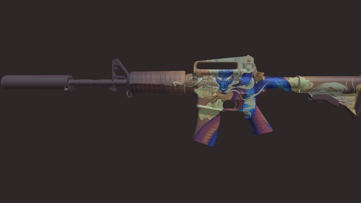 m4a1  Suiryu 3D Model