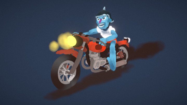 Biker 3D Model