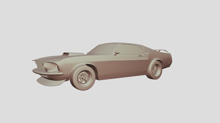 Mustang 69 Boss 429 3D Model