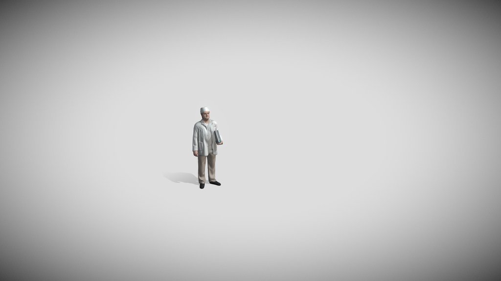 White Coat Scientist with Book