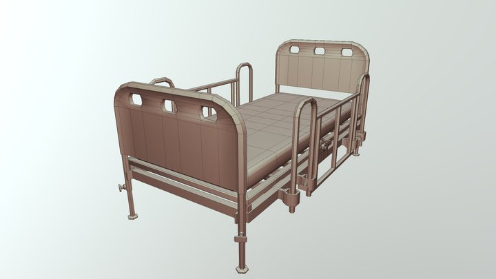 Hospital Bed 3D Model