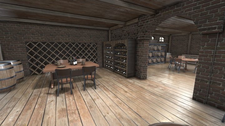Wine cellar 3D Model