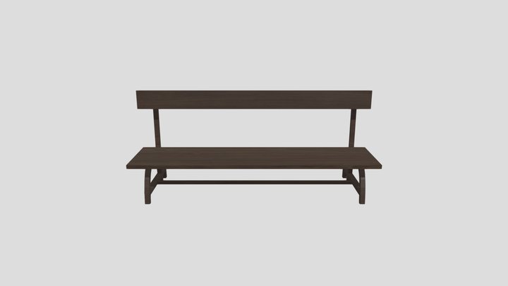 Simple Church Pew 3D Model