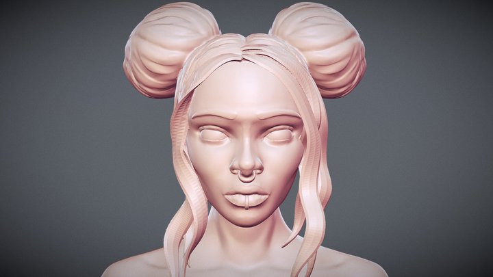 Sculpt practice - Nyane Lebajoa 3D Model