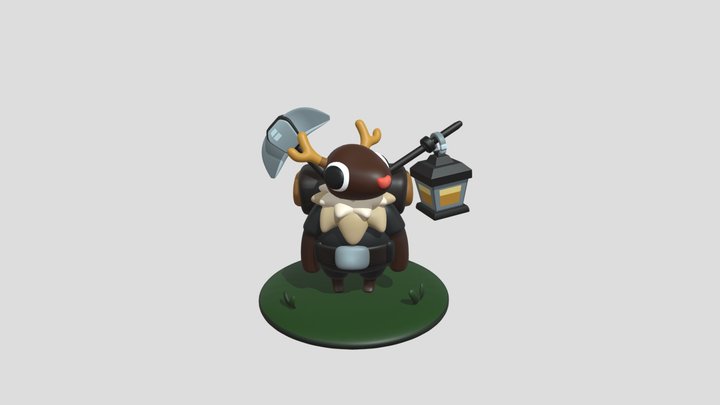 Deer Character 3D Model