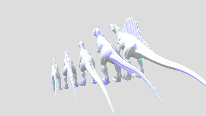 Theropod inosaur Models 3D Model