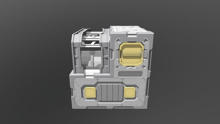 Space Engineers Single Ore Refinery Block 3D Model