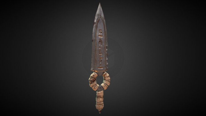 Ruined Dagger 3D Model