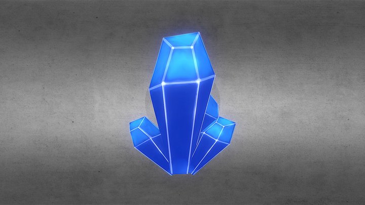Low poly crystal 3D Model