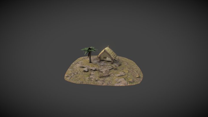 Maori Village Scene with Te Reo 3D Model