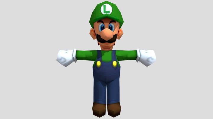 Mario Kart 7 - Luigi (3DS) 3D Model