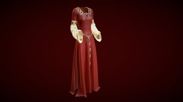 Dress #20 (La Dame à la licorne) 3D Model