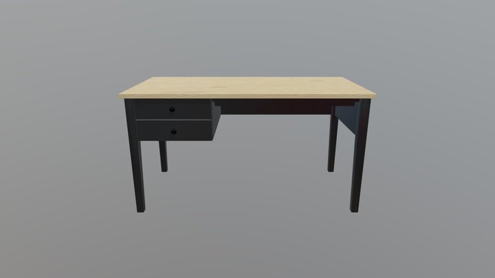 Стол АРКЕЛЬСТОРП IKEA (желтый_черный) 3D Model
