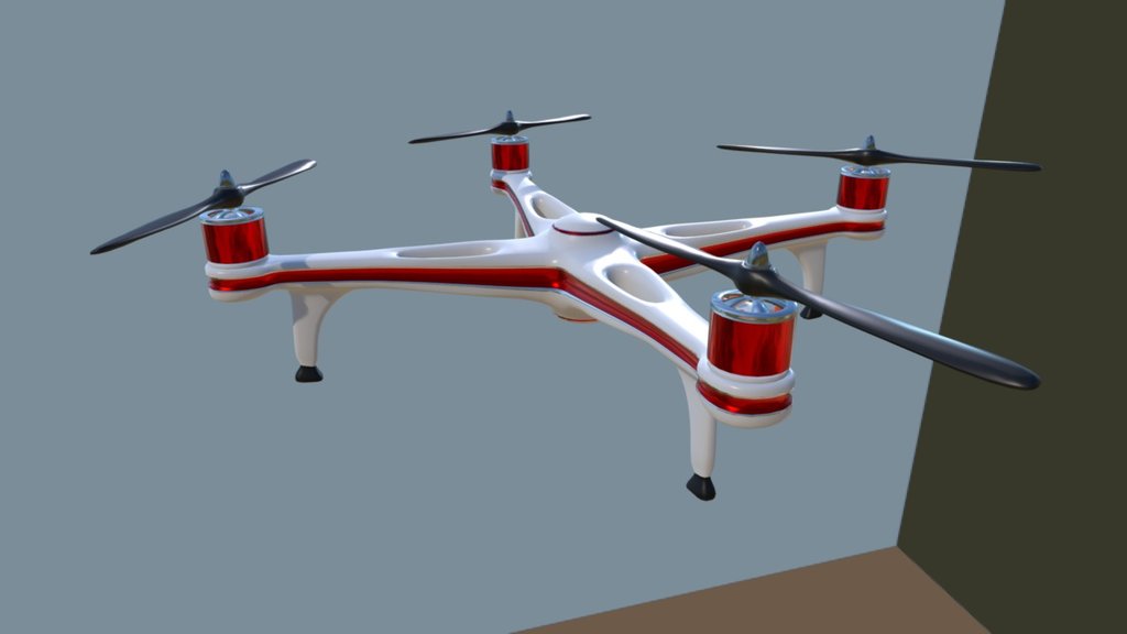 Quad Copter - 3D model by mrpythagoras [57278ff] - Sketchfab