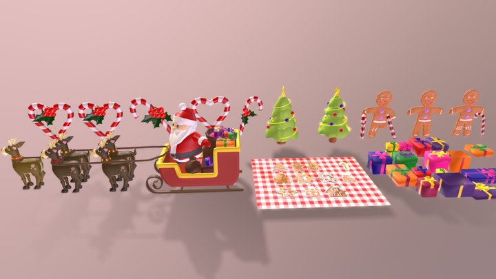 christmas pack 3D Model