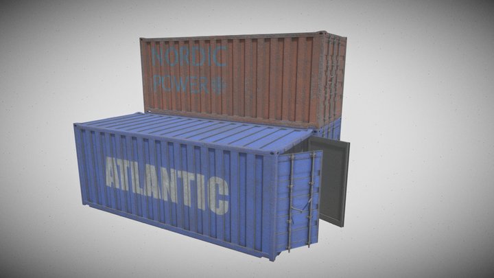 Cargo sea containers 3D Model