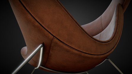 Imola Leather Chair 3D Model