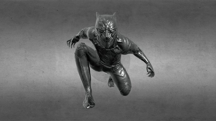 Black Panther Sculpture 3D Model