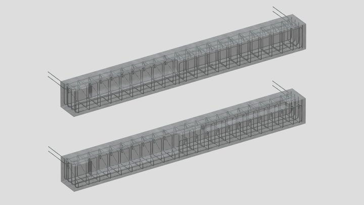 Балки ЖБ 3D Model