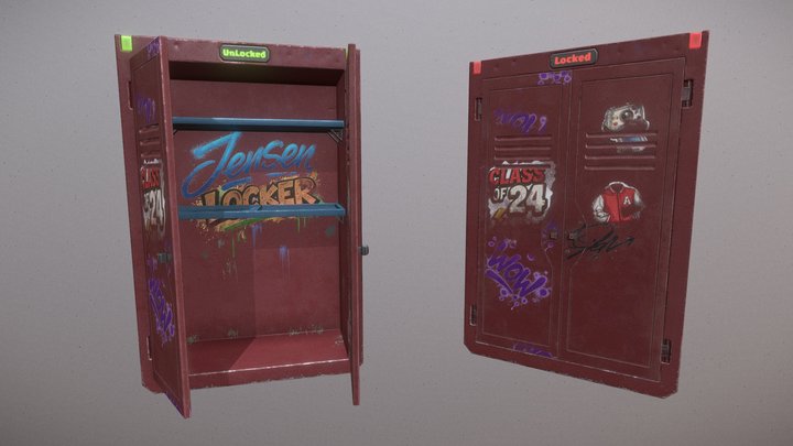 Retro Locker 3D Model