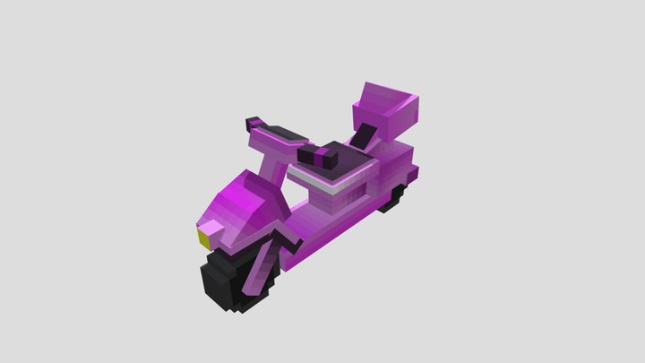 Minecraft Bedrock Vehicle - Scooter 3D Model