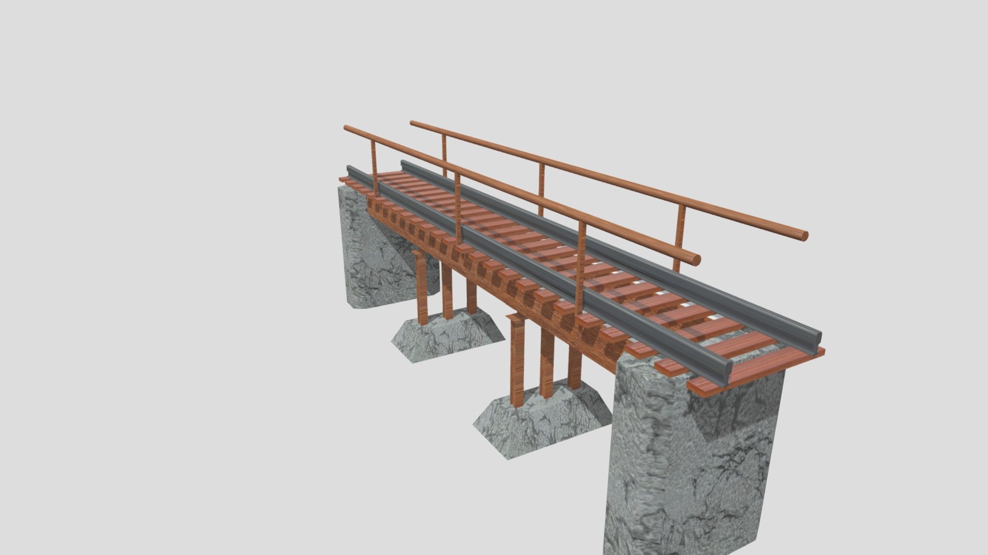 Train Track Model - Download Free 3D model by Ahad Ali (@ahadgg ...