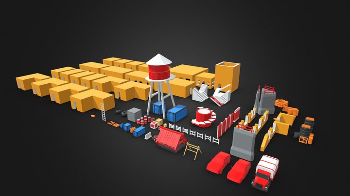 ENV PACK | MAP ASSETS | LOW POLY | by ResoForge 3D Model