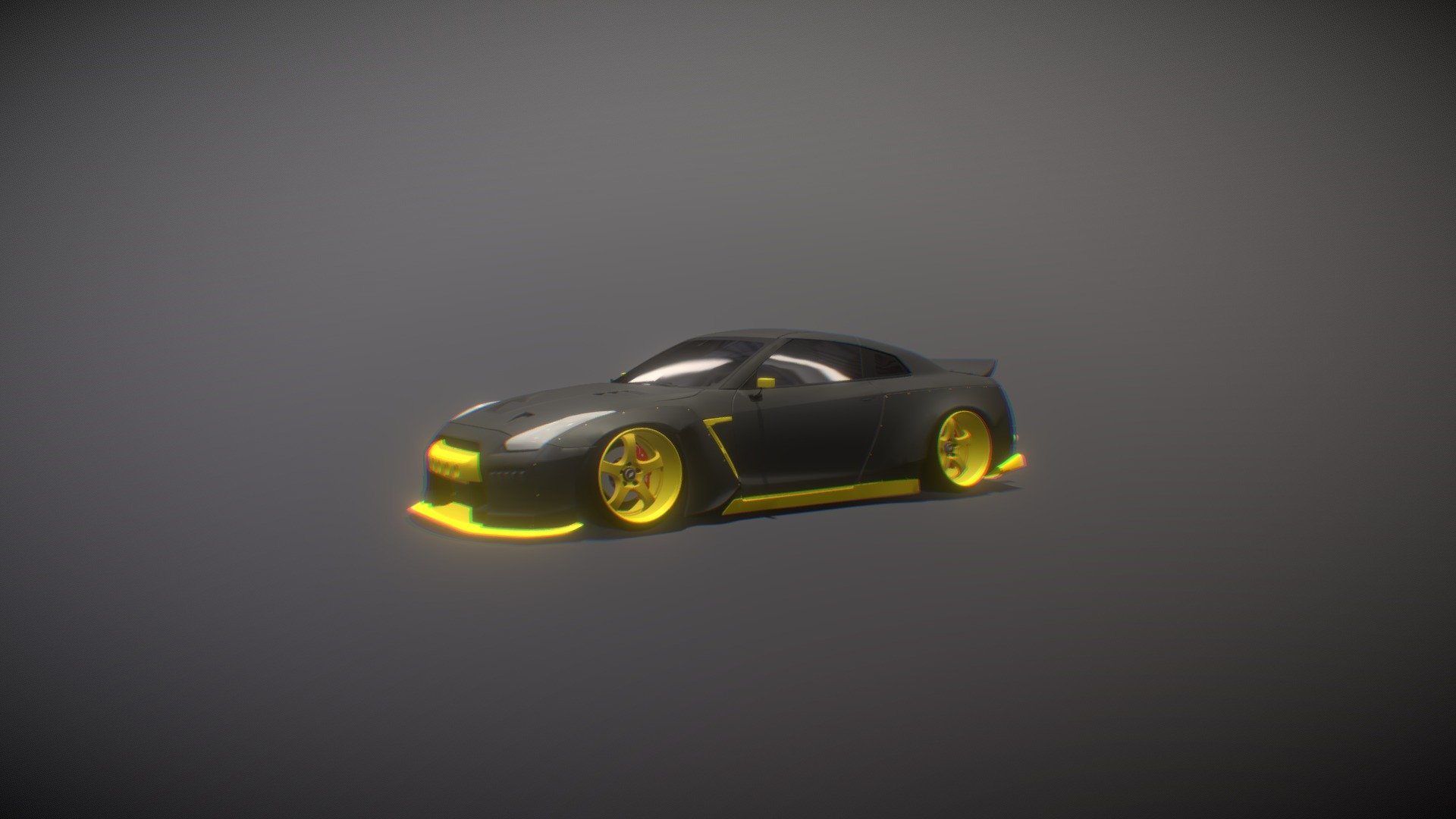 Nissan GTR Liberty Black and Gold