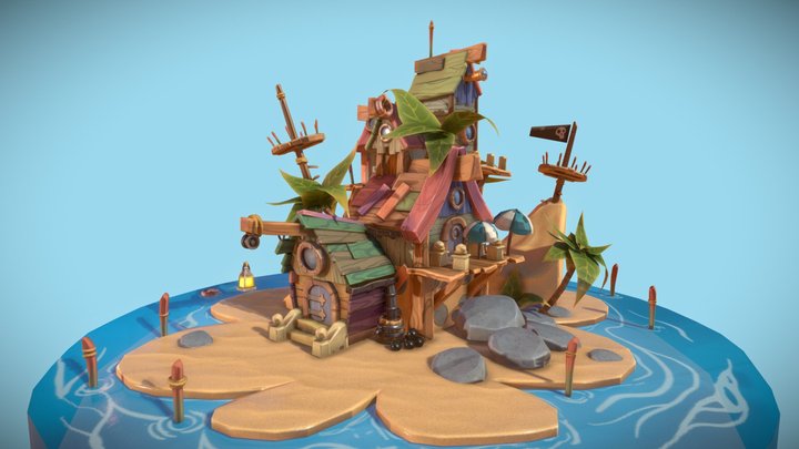 Pirate Hut 3D Model