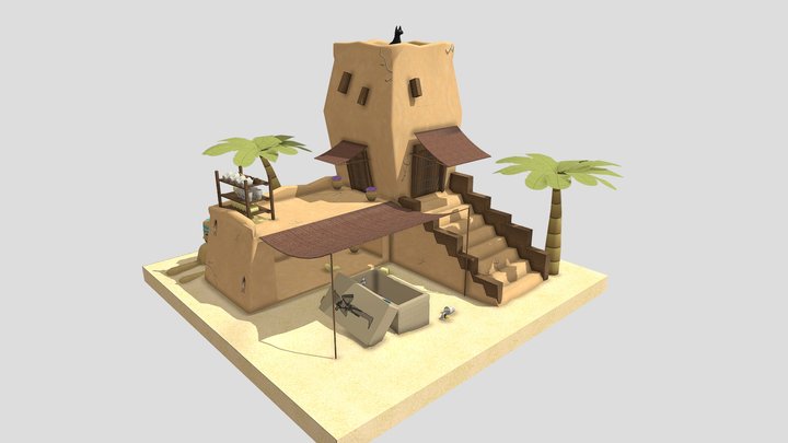 Stylized Egyptian Mummifier 3D Model