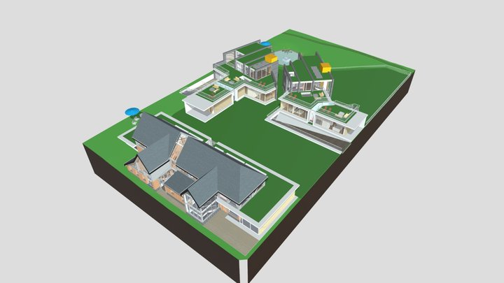 Whitewebbs Farm - High End Residential Buildings 3D Model