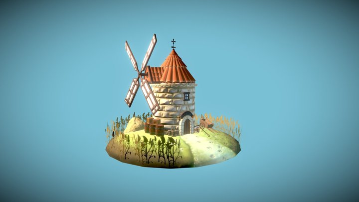 Provencau Molin (=Provencal Windmill) 3D Model