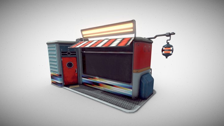 Felipe Pantone Inspired Cornet Hut 3D Model