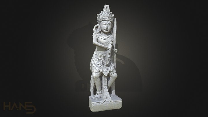 Thai Sandstone Male Warrior 3D Model