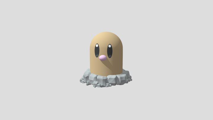 Mole Day Diglett 3D Model