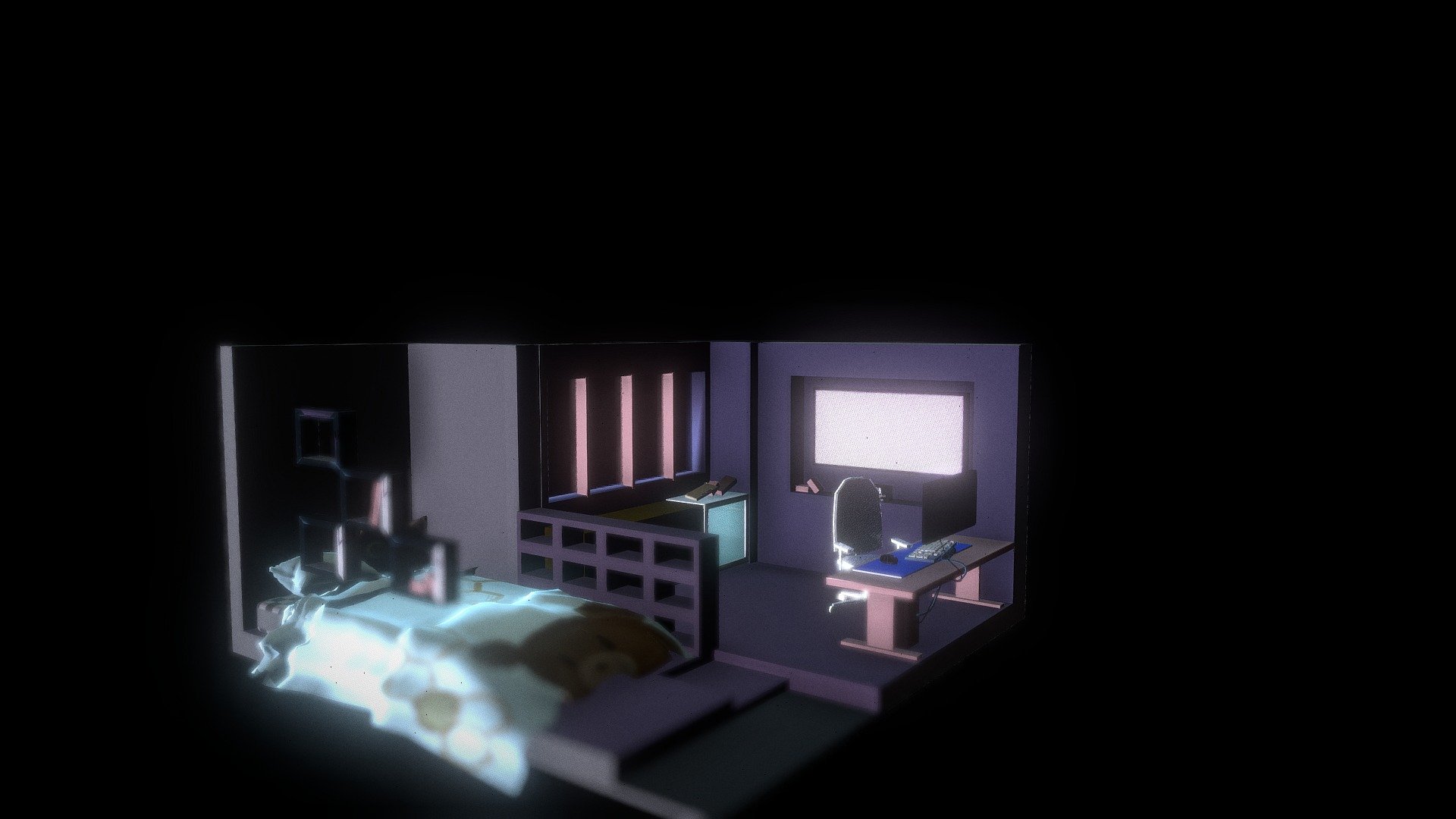 Bedroom Diorama — Sketchfab embed 3D viewer