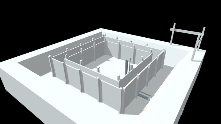 B01 épület, 05 építési fázis 3D Model